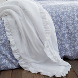 Bianca Soft Washed Frill Bedspread Beige 220cm x 230cm