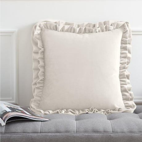 Catherine Lansfield So Soft Double Frill Filled Cushion 43cm x 43cm