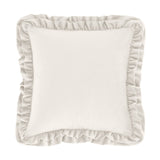 Catherine Lansfield So Soft Double Frill Filled Cushion 43cm x 43cm - Velvet Touch Double Frill Cushion Cream
