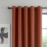 Catherine Lansfield Wilson Terracotta Thermal Blackout Eyelet Curtains
