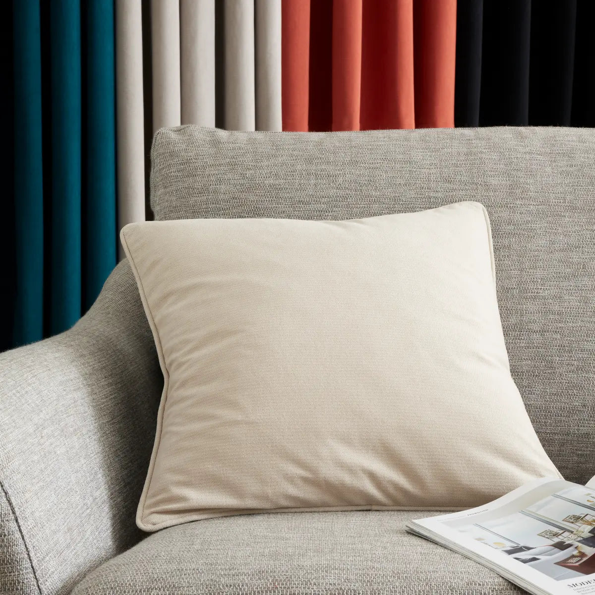Catherine Lansfield Wilson Check Filled Cushion 45cm x 45cm - Grey image 10