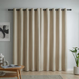 Catherine Lansfield Wilson Blackout Thermal Door Curtain Panel - Natural - Wilson Curtains Natural