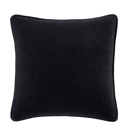 Catherine Lansfield Wilson Check Filled Cushion 45cm x 45cm - Black - Wilson Velvet Cushion Black