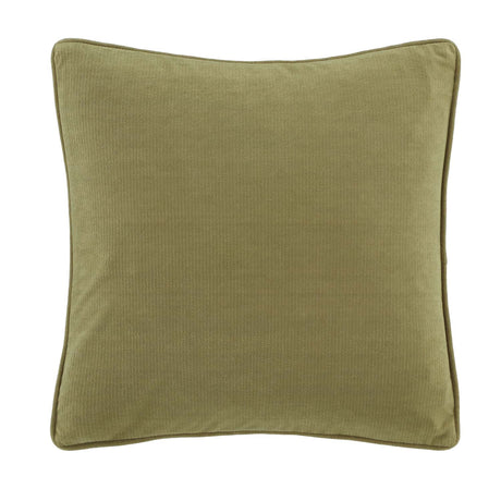 Catherine Lansfield Wilson Check Filled Cushion 45cm x 45cm - Green - Wilson Velvet Cushion Olive