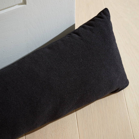Catherine Lansfield Wilson Cosy Draught Excluder - Wilson Velvet Draught Excluder Black