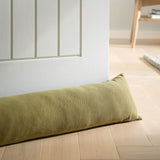 Catherine Lansfield Wilson Cosy Draught Excluder - Wilson Velvet Draught Excluder Olive Green