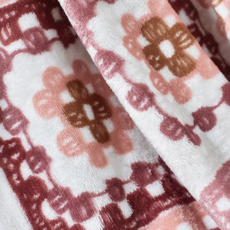 Crochet Print Throw 130cm x 170cm by Catherine Lansfield