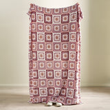 Catherine Lansfield Crochet Print Throw – Green – 130cm x 170cm - Crochet Print Throw (1)