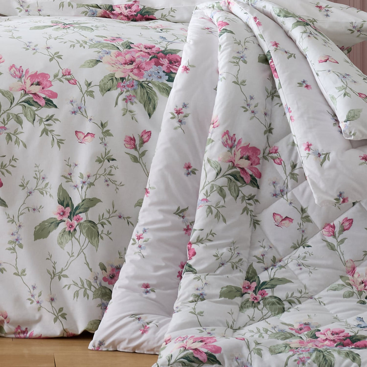 Catherine Lansfield Bridgerton Penelope Floral Bedspread 200cm x 200cm - Cream