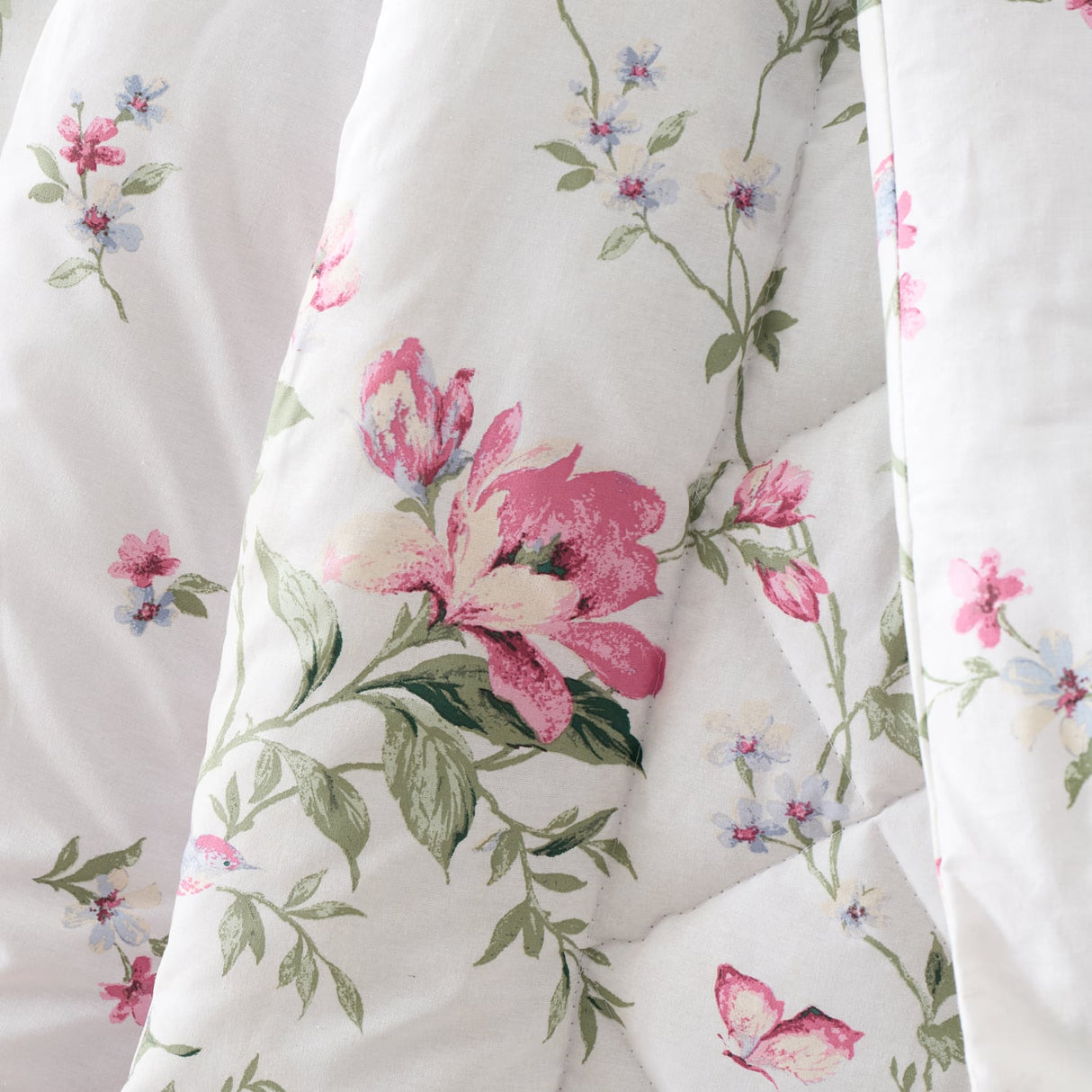 Catherine Lansfield Bridgerton Penelope Floral Bedspread 200cm x 200cm - Cream - Penelope Floral Cream Bedspread