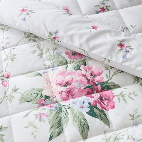 Catherine Lansfield Bridgerton Penelope Floral Bedspread 200cm x 200cm - Cream - Penelope Floral Cream Bedspread