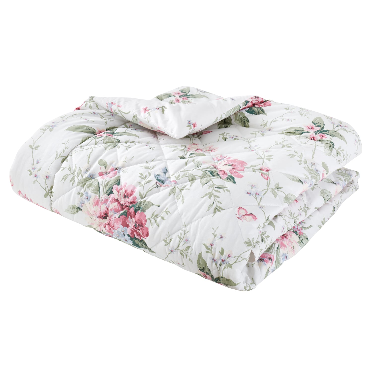 Catherine Lansfield Bridgerton Penelope Floral Bedspread 200cm x 200cm - Cream - Penelope Floral Cream Bedspread
