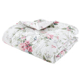 Catherine Lansfield Bridgerton Penelope Floral Bedspread 200cm x 200cm - Cream - Penelope Floral Cream Bedspread