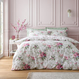 Catherine Lansfield Bridgerton Penelope Floral Duvet Cover Set - Cream - Penelope Floral Cream Duvet Set