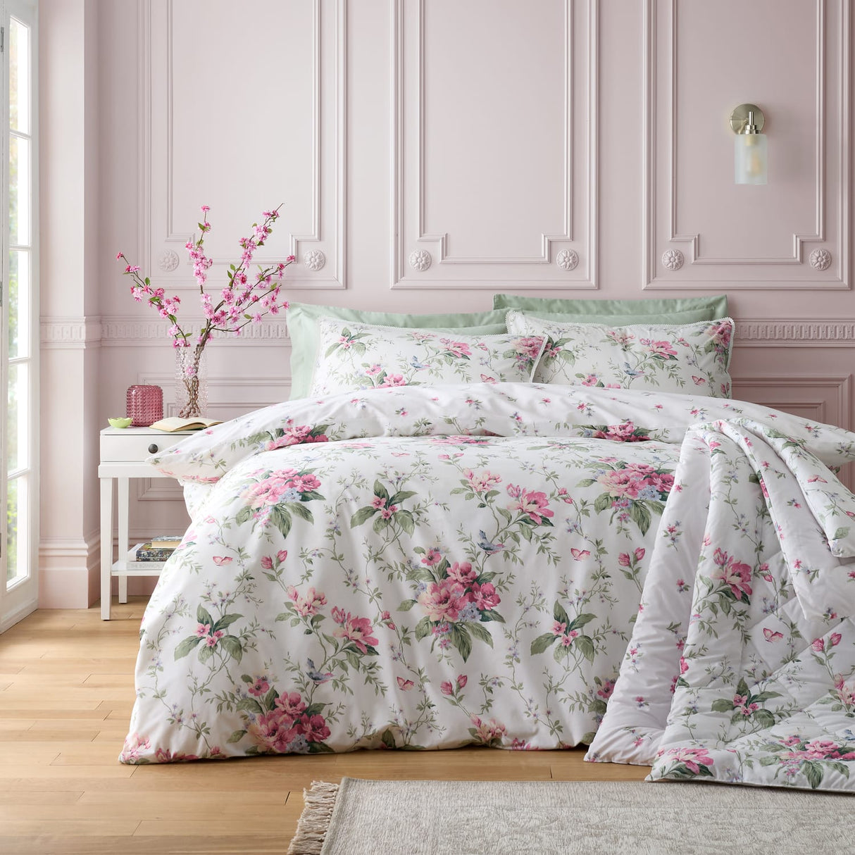 Catherine Lansfield Bridgerton Penelope Floral Duvet Cover Set - Cream
