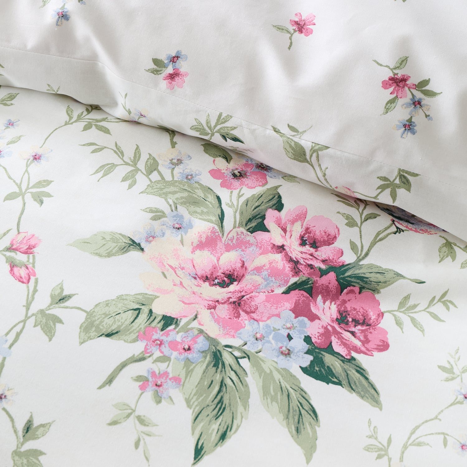 Catherine Lansfield Bridgerton Penelope Floral Duvet Cover Set - Cream - Penelope Floral Cream Duvet Set