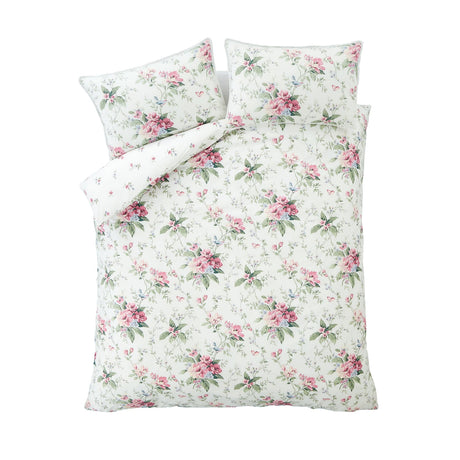 Catherine Lansfield Bridgerton Penelope Floral Duvet Cover Set - Cream - Penelope Floral Cream Duvet Set