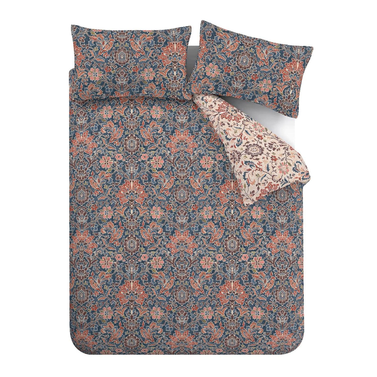 Pineapple Elephant Keera Floral Duvet Cover Set - Keera Floral Duvet Set Navy