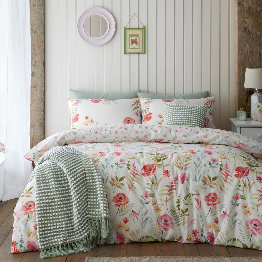 Catherine Lansfield Ella Poppy Floral Duvet Cover Set