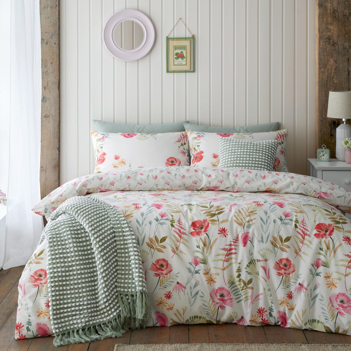 Catherine Lansfield Ella Poppy Floral Duvet Cover Set