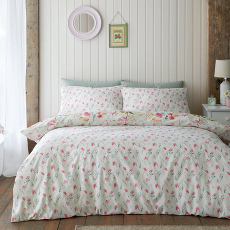 Catherine Lansfield Ella Poppy Floral Duvet Cover Set - Ella Poppy Duvet Set
