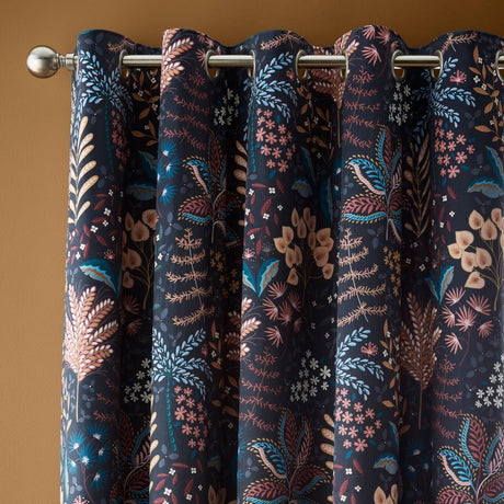 Catherine Lansfield Exotic Leaves Eyelet Curtains Light Filtering