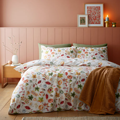 Catherine Lansfield Autumn Pumpkins Duvet Cover Set - Autumn Pumpkins Duvet Set (With Accessories)