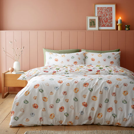 Catherine Lansfield Autumn Pumpkins Duvet Cover Set - Autumn Pumpkins Duvet Set