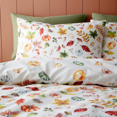 Catherine Lansfield Autumn Pumpkins Duvet Cover Set - Autumn Pumpkins Duvet Set
