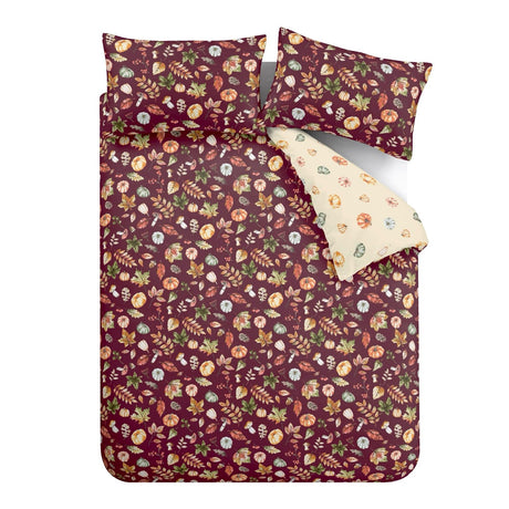 Catherine Lansfield Autumn Pumpkins Duvet Cover Set - Autumn Pumpkins Plum Duvet Set