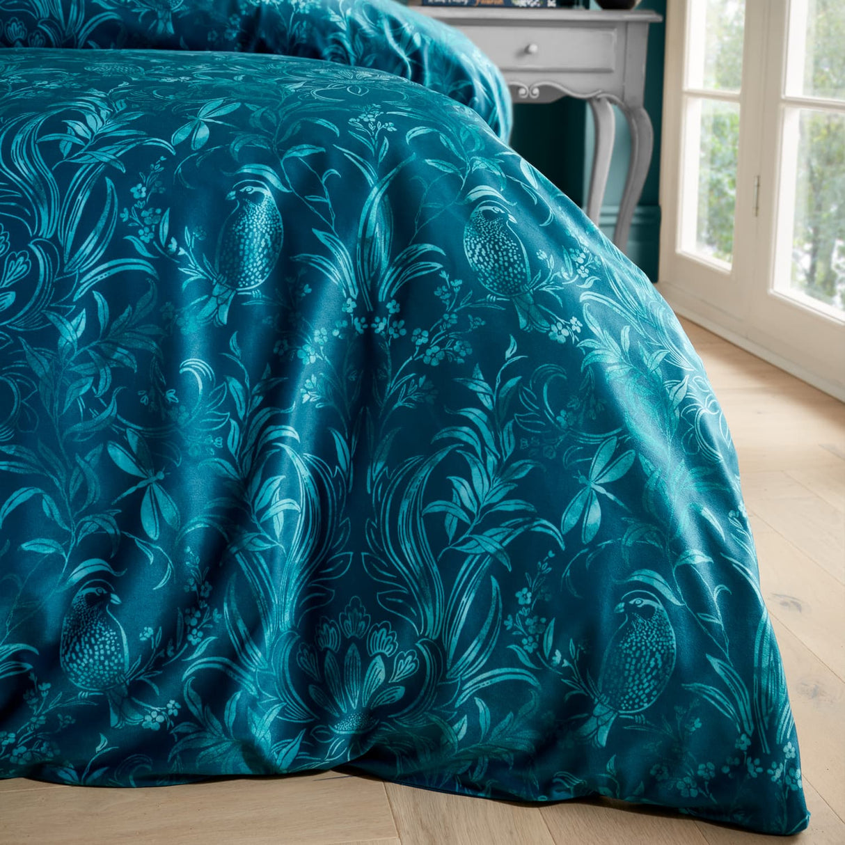 Catherine Lansfield Bridgerton Regal Birds Duvet Cover Set - Regal Birds Duvet Set