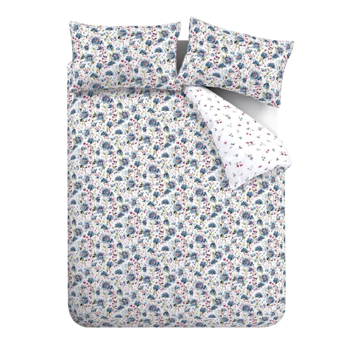 Bianca Ophelia Floral Brushed Cotton Flannelette Duvet Cover Set - Brushed Ophelia Floral Duvet Set