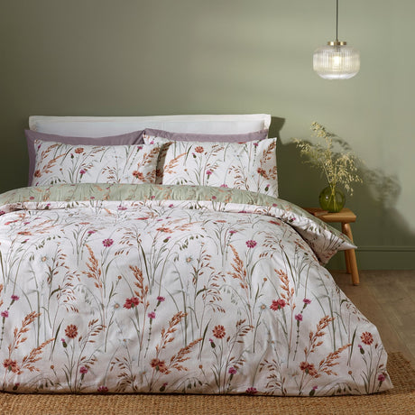 Catherine Lansfield Grasmere Floral Duvet Cover Set - Brushed Grasmere Floral
