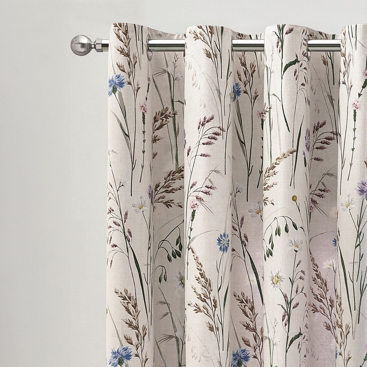 Catherine Lansfield Grasmere Floral Eyelet Curtains Polycotton - Grasmere Floral Curtains