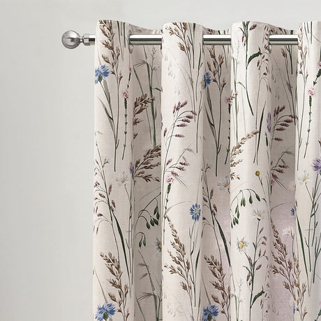 Catherine Lansfield Grasmere Floral Eyelet Curtains Polycotton - Grasmere Floral Curtains