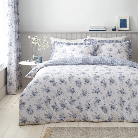 Catherine Lansfield Lucie Floral Frill Duvet Cover Set - Lucie Floral Frill Duvet Set