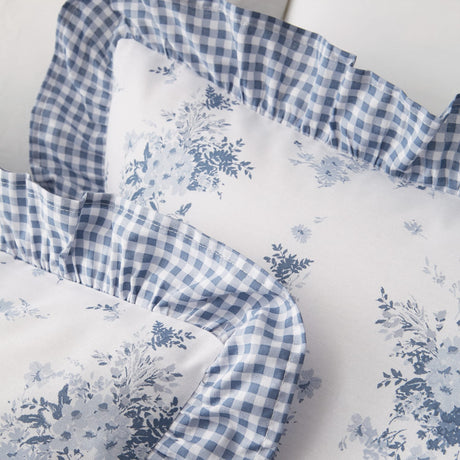 Catherine Lansfield Lucie Floral Frill Duvet Cover Set - Lucie Floral Frill Duvet Set