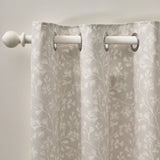 Catherine Lansfield Brooke Floral Duck Egg Blue Lined Eyelet Curtains Pair - Natural image 8