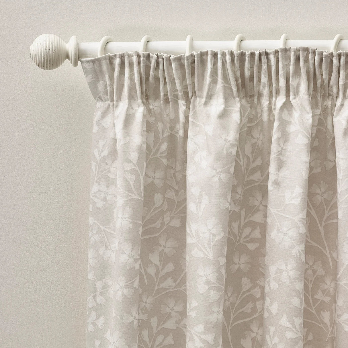 Catherine Lansfield Brooke Floral Duck Egg Blue Lined Eyelet Curtains Pair - Duck Egg Blue image 10