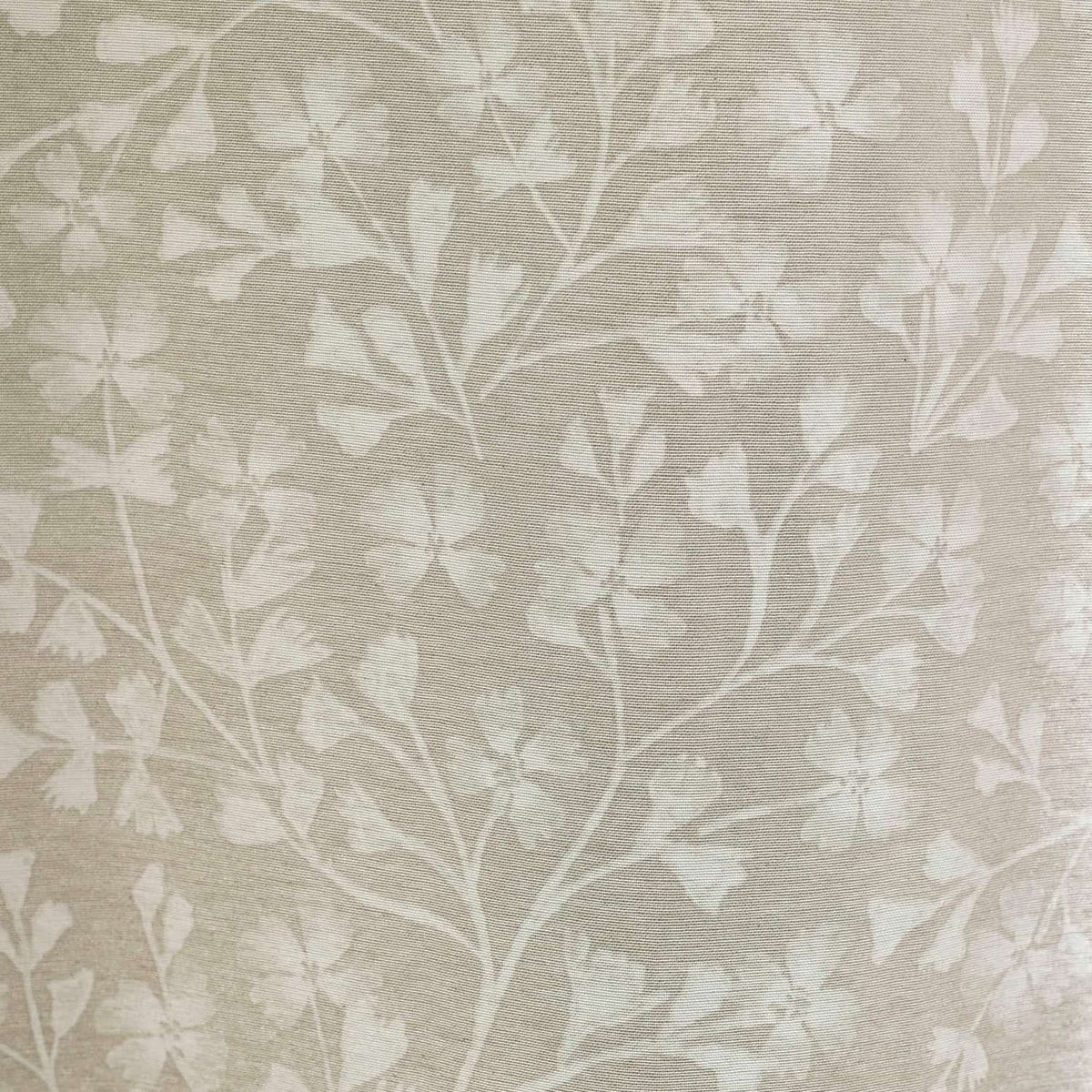 Catherine Lansfield Brooke Floral Lined Eyelet Curtains - Natural Polycotton - Brooke Floral Curtains Natural