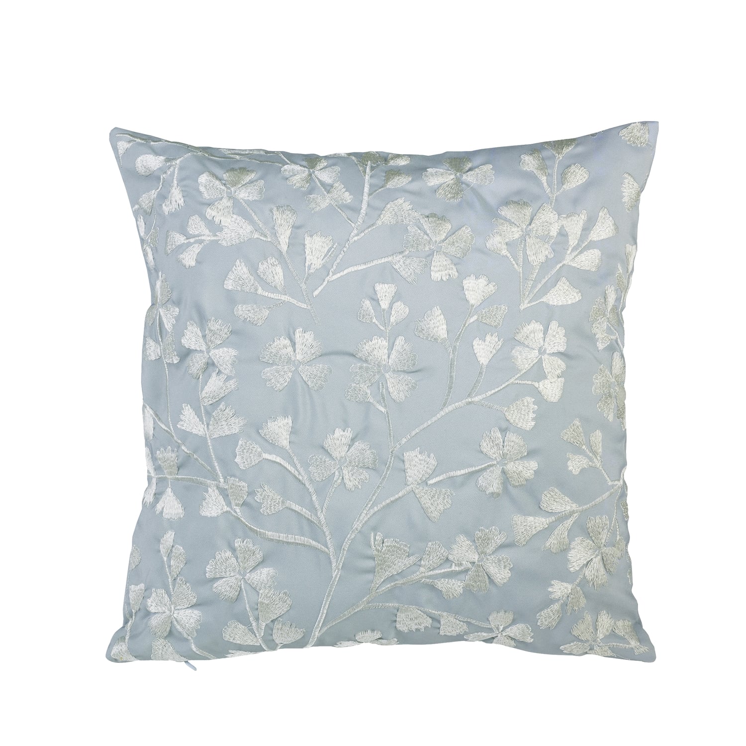 Catherine Lansfield Brooke Floral Filled Cushion 45cm x 45cm - Brooke Floral Cushion Duck Egg