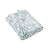 Catherine Lansfield Brooke Floral Throw 200cm x 240cm - Brooke Floral Throw Duck Egg