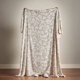 Catherine Lansfield Brooke Floral Throw 200cm x 240cm - Brooke Floral Throw Natural