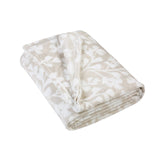Catherine Lansfield Brooke Floral Throw 200cm x 240cm - Brooke Floral Throw Natural