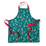Catherine Lansfield Holly & Mistletoe Christmas Cotton Apron - Christmas Holly & Mistletoe Apron