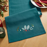 Catherine Lansfield Holly & Mistletoe Christmas Tea Towel - Christmas Holly & Mistletoe Runner