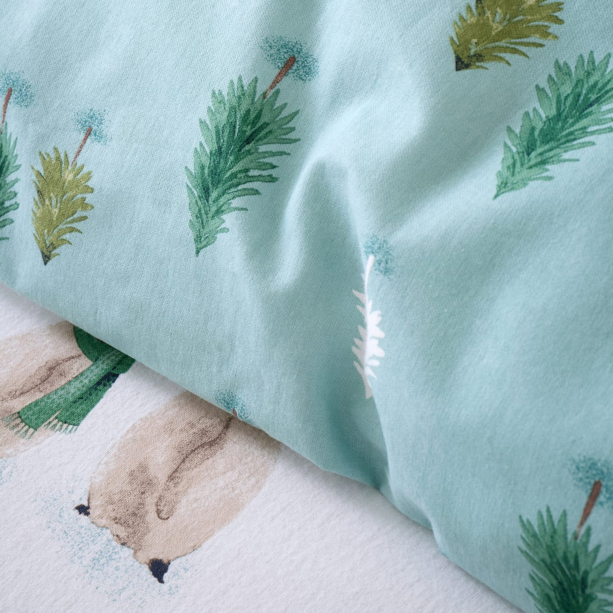 Catherine Lansfield Snowy Penguin Brushed Cotton Flannelette Duvet Cover Set - Brushed Snowy Penguin