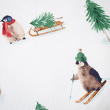 Catherine Lansfield Snowy Penguin Brushed Cotton Flannelette Duvet Cover Set - Brushed Snowy Penguin