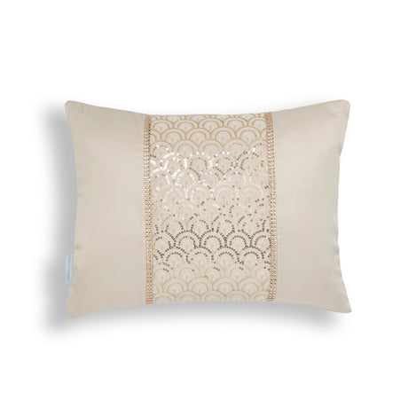 Catherine Lansfield Deco Sequin Filled Cushion - Deco Sequin Cushion Champagne