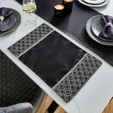 Catherine Lansfield Deco Sequin Placemats 4 Pack Black
